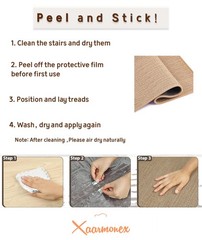 Xaarmonex Non Slip Liner Stair Treads Matching Mat For Wooden Steps 30X30