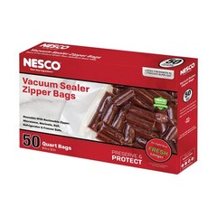 Vacuum Sealer Quart Zipper Bags – 50 Count – 8″ x 12″
