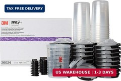 3M PPS 2.0 Spray Gun Cup, Lids and Liners Kit, 26024, Large, 28 Ounces, 200-Micr