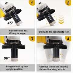 1″ 1-3/8″ 2″ 4″ 5″ 6″ Diamond Core Drill Bit Adapter Ceramic Marble Porcelain