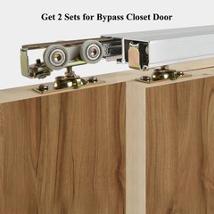 2 Pack Bi-Direction Pocket Door Soft Close/Open Hanger 1 in., Bi-Closer Kit