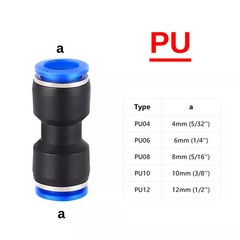 PNEUMATIC PUSH IN FITTINGS HOSE TUBE PIPE WATER AIR SPEED FIT JOIN ADAPTOR TEE