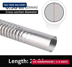 23.6 Inches Stainless Steel Exhaust Hose, 2.5cm/ 1 In Fuel Tank Diesel Gas Vent