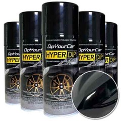 6 PACK – DYC HyperDip Aerosol Black Emerald (Gloss) NEW DIPYOURCAR.COM