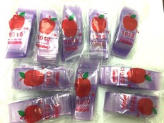 1010 (1″X1″) Purple Color Apple Brand Bags Mini Resealable Baggies, Case of 1…