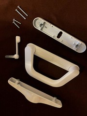 Milgard Sliding Door Handle set Classic Style D Handle Full Set White Color