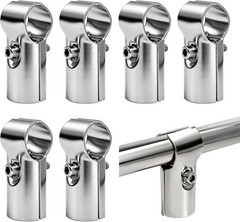 T Pipe Connector Clamps, 6 Sets 25Mm(Od.1Inch) Stainless Steel Pipe Fence Clamp