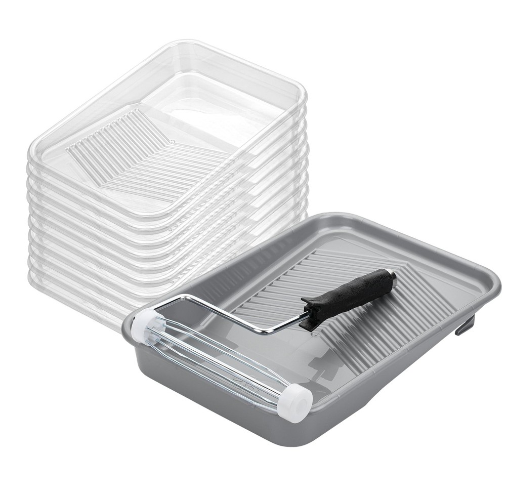 Bates- Paint Tray Set, 9 Inch, 12 pcs, 1x 9 Inch Roller 12 Gray