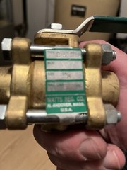 Ten 3/4ins Sweat Ball Value 600psi