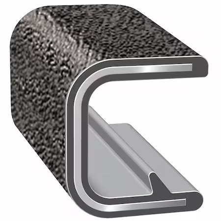 Trim-Lok 100B3x1/4-25 Edge Trim, Alum Clip, 0.42 In W, 25 Ft