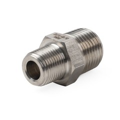1pc 3/8″ BSPT Male to 1/2″ NPT Male 304 Stainless Hex Nipple Pipe Fitting