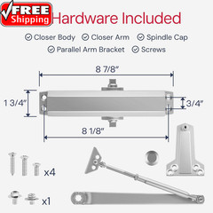 Medium Duty Commercial Automatic Door Closer – Surface-Mounted Auto Door Closer