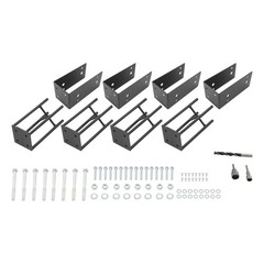 4PCS U-Shape Metal Post Base Holder, Wet Concrete Foundation Post Holder New