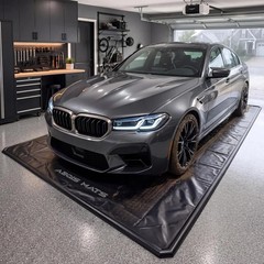 7’9″ x 18′ Garage Floor Mat for Under Car, Heavy Duty 610g PVC Waterproof Contai