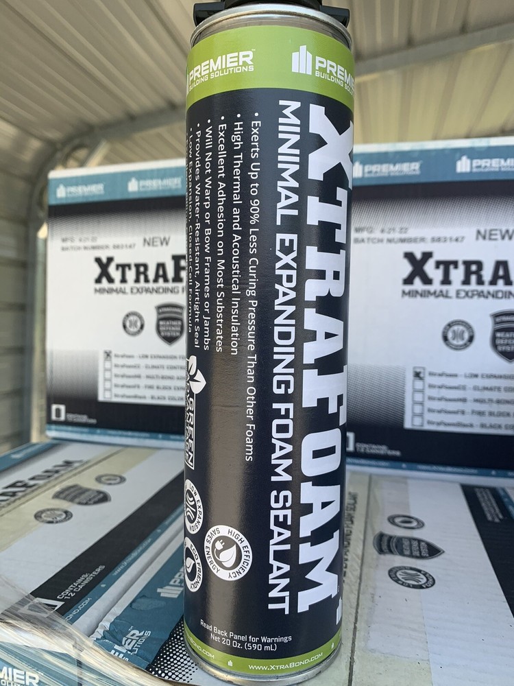 12 20oz Cans Spray Foam XTRAFOAM Minimal Expanding Closed Cell Insulation