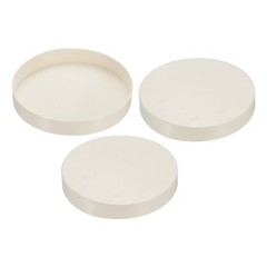 3 Pack 114mm ID Pipe End Caps Round Tubing Insert Pipe Cover White