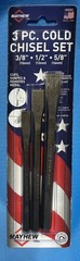 Mayhew 3 Pc. Cold Chisel Set, 3/8” 1/2” 5/8” Made In USA (NEW)