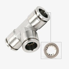 304 Stainless Steel Pneumatic Push to Connect Fitting Elbow Tee Straight AirLine