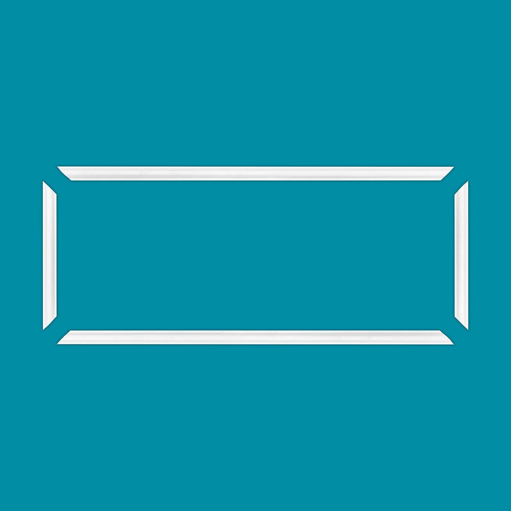 Outwater 48″ X 18″ White Pre-Mitered Wall Box Panel Frame Kit with Adhesive,