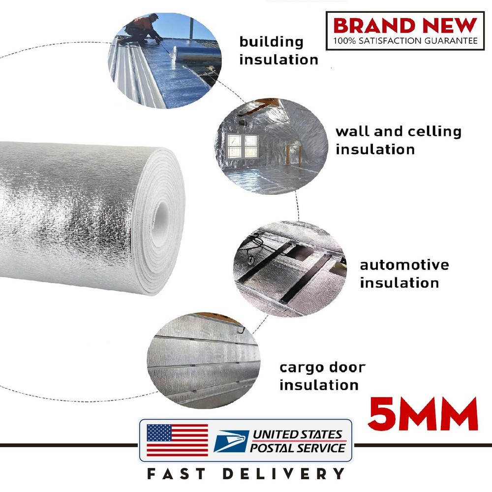 2Sqm Aluminum Foil Pearl Cotton Roof Insulation Film Packaging Thermal Material