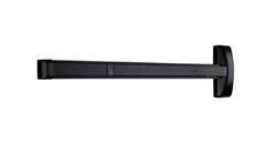 Universal Hardware Matte Black Rim Panic Device with Standard Pull and Cylinder