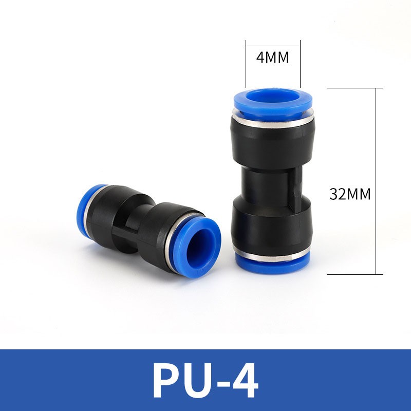 ID 4-16mm Straight Plastic Pneumatic Push Connector Hose Pipe Air Line Fittings