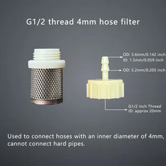 1 Set Hose Stainless Steel Filter 6Mm 8Mm 10Mm 12Mm 16Mm 20Mm for Fish Tank Aqua