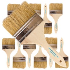 Pro Grade – Chip Paint Brushes – 12 Ea 4 Inch Chip Paint Brush Light Brown