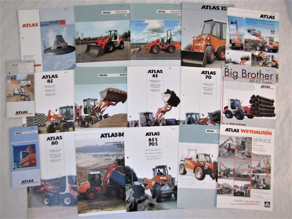 17x Brochure Atlas 32E 45 65S 70S 80 86E Program Overview Wheel Loader 1999-2000