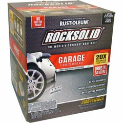 RockSolid Garage Floor Coating Dark Gray Kit for 1 Car Garage 200 – 250 sq ft