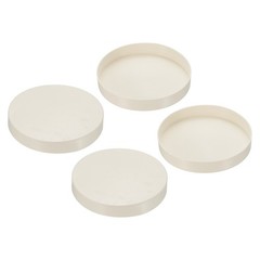 4Pack, 114mm ID Pipe End Caps Round Tubing Insert Pipe Cover White