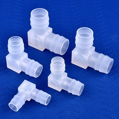 Equal Reducer Elbow Pipe Connector Barbed Air Water Hose Joiner 2.4-20mm Plastic