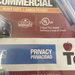 Tell Commercial Heavy Grade LC2676 Door Handle Lever Set Chrome 1-3/8- 2 Inch