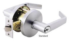 ORCA Hardware Classroom Lever Cylindrical Lock Grade-2 US26D Satin Chrome