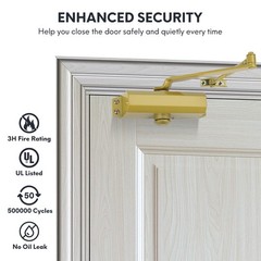 Automatic Door Closer Size 3 DK500 – 3H Fire-Rated for Commercial & Home Use