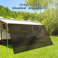 RV Awning Sun Shade Screen 8′ X 12’3” (Fit for 13′ Awning), One-Piece Durabl…