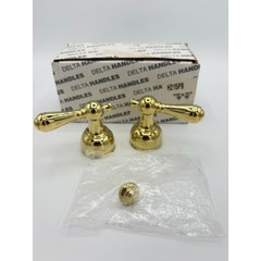 Delta Metal Lever Handle Sets in Brilliance Polished Brass, Models H215PB New
