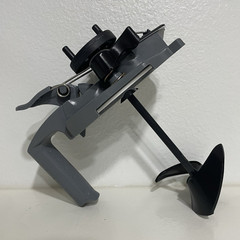 Pneumatic Clamp-On Paint Mixer Attachment for 5 Gal Pails, Gray/Black