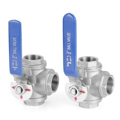 1/4″ 3/8″ 1/2″ 3/4″ 1″ 1-1/2″ 2″ Stainless Steel Three-Way Ball Valve T/L Type