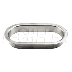 HC-6138-100 6in x 2-1/2in Oval Brushed Stainless Steel Grommet