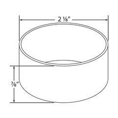 2″ Dia. Antique Brass Outer End Cap for 2″ O.D. Rail Tubing – 1 Pack
