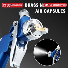 Mini HVLP Air Spray Gun Kit, with 0.8mm & 1.0mm Nozzles&125cc Cup, Small Automot