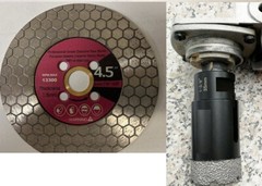6″ MARBLE CERAMIC porcelain double-sided grinding wheel blade 1-3/8″ core bit