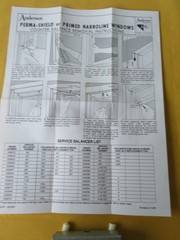3 Andersen Perma-Shield Narroline Double-Hung Window Counter Balance 11600R-2