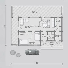 LOG HOUSE KIT #LH-104 ECO FRIENDLY WOOD PREFAB DIY BUILDING CABIN HOME MODULAR