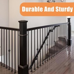 Myemdan 15 Pcs Wrought Iron Balusters1/2 X 44 Straight Hollow Iron Baluster