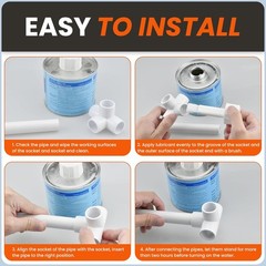 White PVC 16-200mm ID Pressure Pipe Fittings Metric Solvent Weld Various Parts