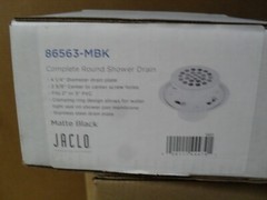 Jaclo 86563-MBK Complete round Shower drain Matte black