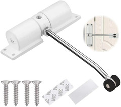Automatic Door Closer Soft Close Adjustable Spring Hinge Home Office White