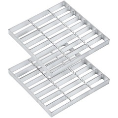 Otoolling 2 Pcs Galvanized Steel Drain Grate 12×12 inch 12 x 12 Inch, Silver